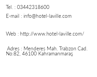 Hotel La Ville iletiim bilgileri